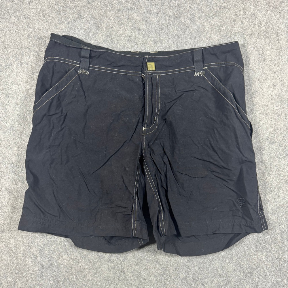 Mountain Hardwear Shorts Womens 8 Black Hiking Nylon Contrast Stitch Utility